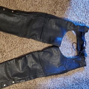 Leather motorcycle chaps *GR8 PRICE for GR8 CHAPS*